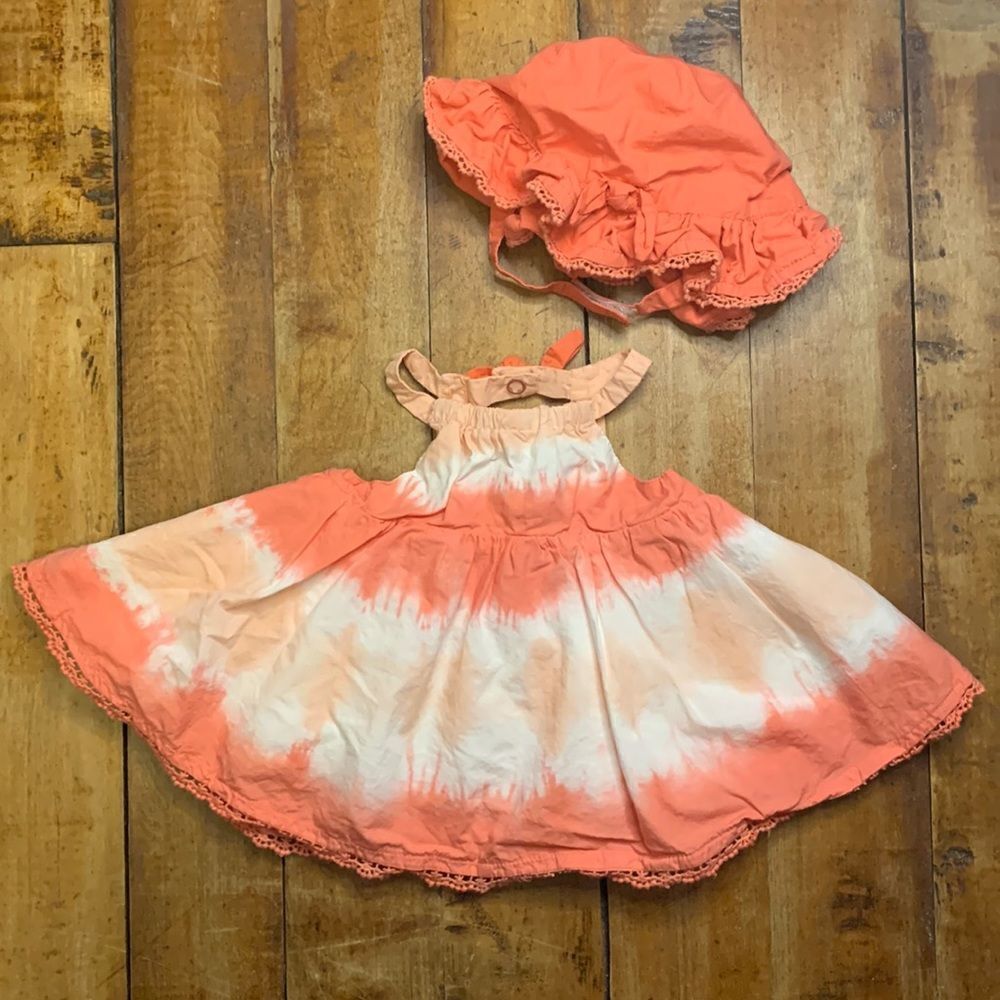 Tommy Bahama dress 3 to 6 months sun hat cotton tie dye outfit bundle cotton